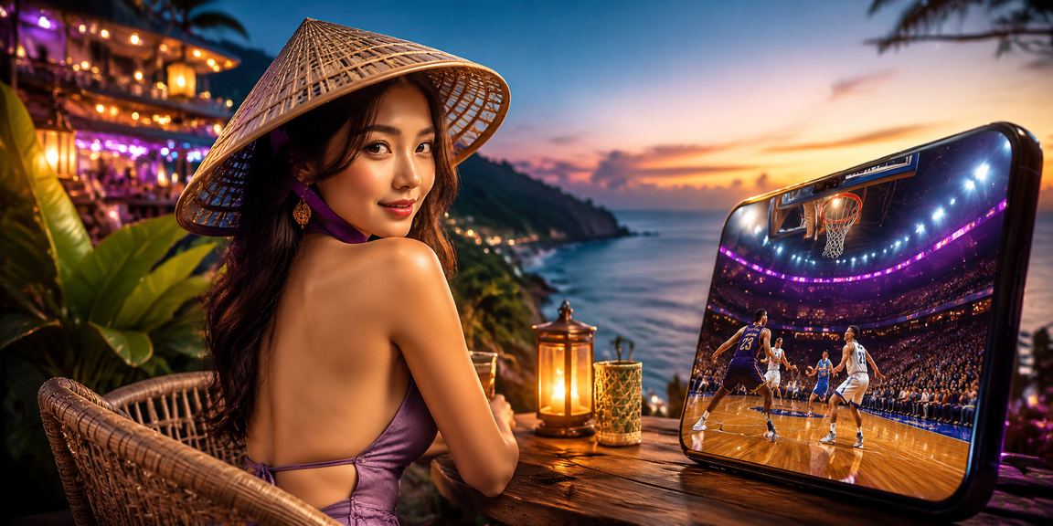 Người chơi tại Sapa theo dõi kèo bóng rổ trên điện thoại di động